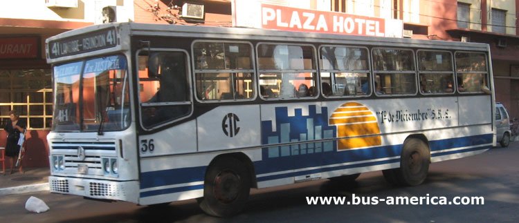 Mercedes-Benz OF - Busscar Urbanus (en Paraguay) - 1 de Diciembre
