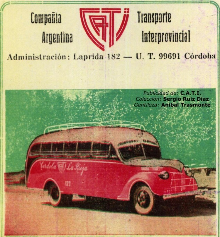 Ford - S.I.C.A. - C.A.T.I.
Patente provincial de Córdoba 177
http://galeria.bus-america.com/displayimage.php?pid=32164

Publicidad: Compañía Argentina Transporte Interprovincial
Colección: Sergio Ruíz Díaz
Gentileza: Anibal Transmonte

