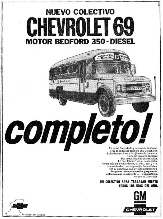 Publicidad chasis Chevrolet 1969
