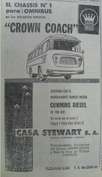 CROWN COACH (En Argentina)
Publicidad del chasis Crown Coach (U.S.A.)
Colección Jorge Arcuri - Antonio A Deluca
Copia de una revista
Palabras clave: Gamba / Crown