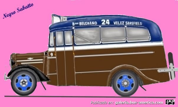 Chevrolet 1934-35 - La Maravilla - Línea de Micro Omnibus FB
Linea 24 (Buenos Aires), interno 9
