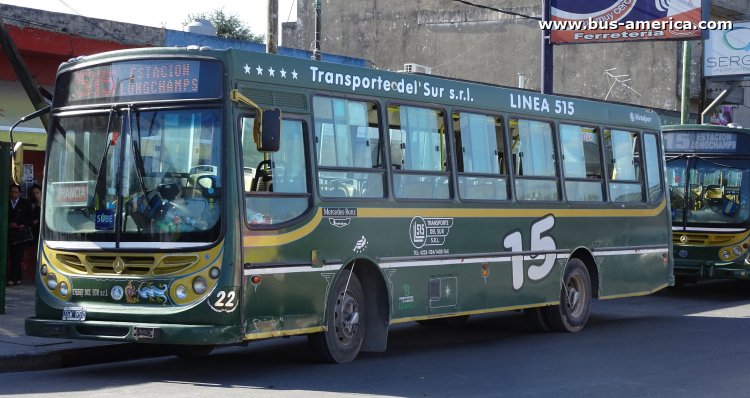 Mercedes-Benz OF 1418 - Metalpar Tronador - Transp. Del Sur
IGW 854

Línea 515 (Pdo. A.Brown), interno 22
