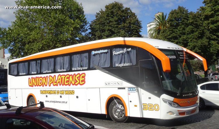 Mercedes-Benz O 500 R - Niccoló Avanti - Unión Platense
AD 492 MO

Unión Platense (Prov. Buenos Aires), interno 320 - 1320
