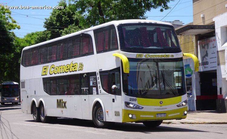 Scania K 400 B - Autocar Troyano Theia Doble Piso - El Cometa Bis
AD 701 AO

El Cometa Bis, interno 200
