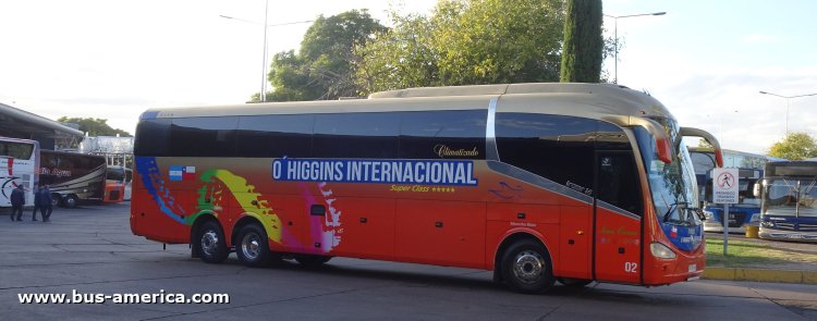 Mercedes-Benz OC 500 RF - Irizar i6 (para Chile) - O`Higgins
JR-KI-66
[url=https://bus-america.com/galeria/displayimage.php?pid=66924]https://bus-america.com/galeria/displayimage.php?pid=66924[/url]
[url=https://bus-america.com/galeria/displayimage.php?pid=66925]https://bus-america.com/galeria/displayimage.php?pid=66925[/url]

O'Higgins, unidad 02
Línea internacional entre Chile & Argentina
