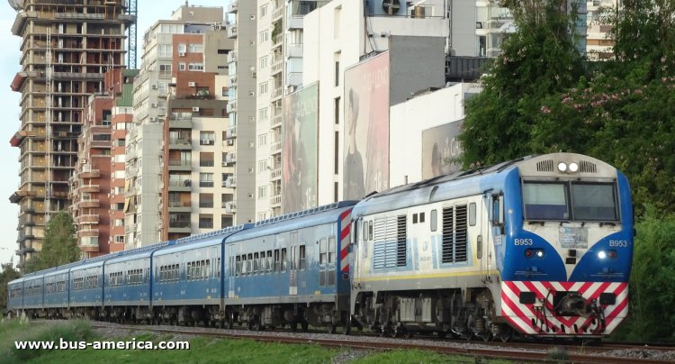 CSR SDD7 (en Argentina) - Trenes Argentinos , LSM 
Trenes Argentinos LSM (Buenos Aires), locomotora B953
