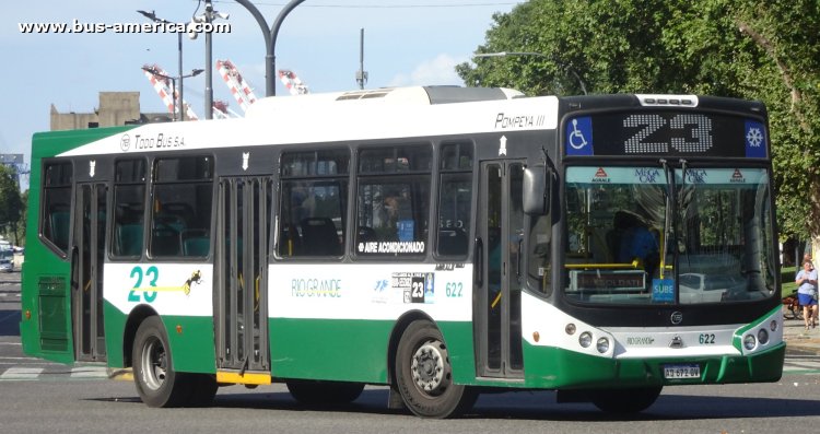 Agrale MT 15.0 LE - Todo Bus Pompeya III TB-23/16 - Rio Grande
AD 672 OV

Línea 23 (Buenos Aires), interno 622
