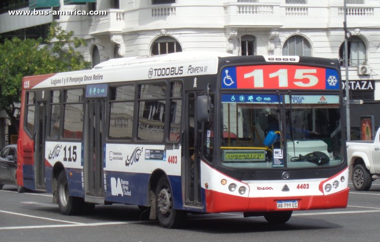 Agrale MT 17.0 LE - Todo Bus Pompeya III TB-23/16 - TARSA
AB 799 EC

Línea 115 (Buenos Aires), interno 4403
