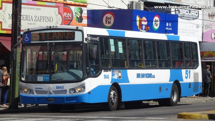 Agrale MT 17.0 LE - Todo Bus Pompeya II - San Vicente
LCJ 694

Línea 51 (Buenos Aires, fraccionamiento Prov. Buenos Aires), interno 5043 [desde Abril 2019]
Ex línea 8 (Buenos Aires, fraccionamiento Prov. Buenos Aires), interno 1145 [marzo 2012 - febrero 2019]

Esta línea debiese mutar su numeración a una provincial en todos los servicios que no llegan a la ciudad de Buenos Aires, como en este caso

