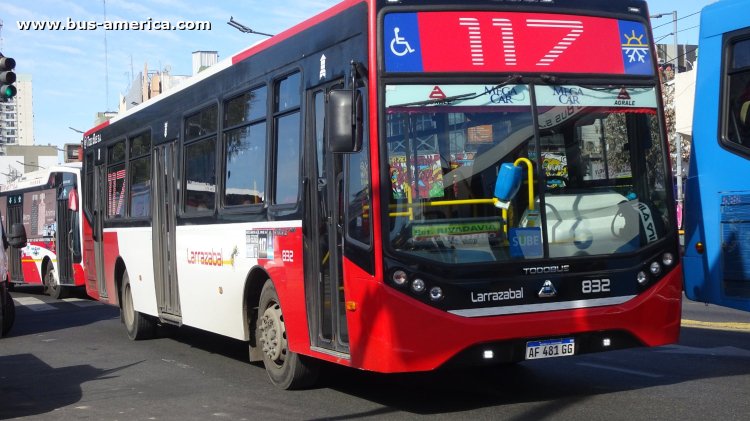 Agrale MT 17.0 LE - Todo Bus Retiro TB-39/21 - Larrazabal
AF 481 GG

Línea 117 (Buenos Aires), interno 832

