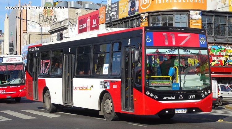 Agrale MT 17.0 LE - Todo Bus Retiro TB-39/21 - Larrazabal
AF 481 GD

Línea 117 (Buenos Aires), interno 833
