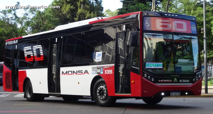 Agrale MT 17.0 LE - Todo Bus Retiro TB-44/22 - MONSA
AG 202 SH

Línea 60 (Buenos Aires), interno 6326
