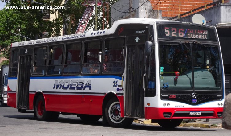 Mercedes-Benz OF 1621 - Nuovobus Cittá PH 71 - MOESA
AG 049 ZS
[url=https://bus-america.com/galeria/displayimage.php?pid=70058]https://bus-america.com/galeria/displayimage.php?pid=70058[/url]

Línea 526 (Pdo.Lanús), interno 35
