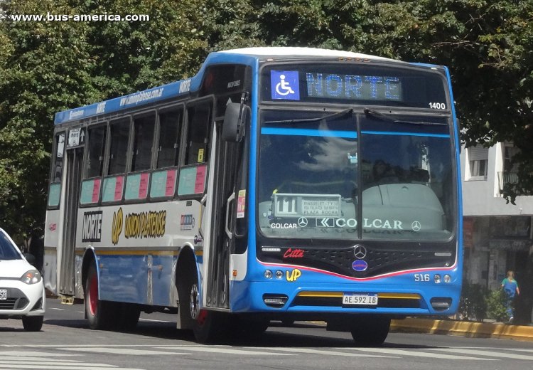 Mercedes-Benz OF 1621 - Nuovobus Cittá - Norte , Unión Platense
AE 592 IB

Línea Norte [501] ramal 11 (Pdo. La Plata), interno 516 (1400)
