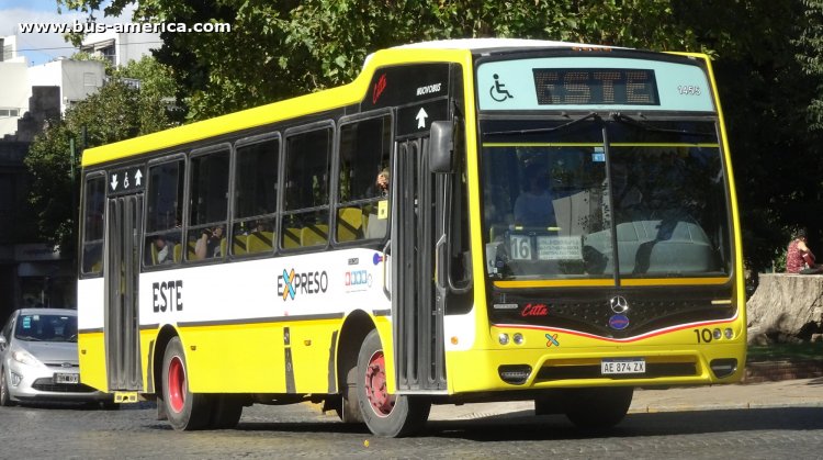 Mercedes-Benz OF 1621 - Nuovobus Cittá - Este , Expreso
AE 874 ZX

Línea Este 16 (503, Partido de La Plata), interno 10 (1455)
