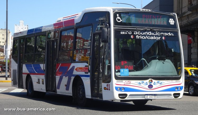 Mercedes-Benz OH 1621 L SB - Nuovobus Cittá PH 0068 - Línea 71
AE 260 QS

Línea 71 (Buenos Aires), interno 21
