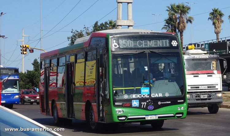 Mercedes-Benz OH 1621 L SB - Nuovobus Cittá PH 0068 - Mendotran , Los Andes & El Cacique UT 
AF 465 DS

Línea 350 (Mendotran - Prov. Mendoza), interno 77
