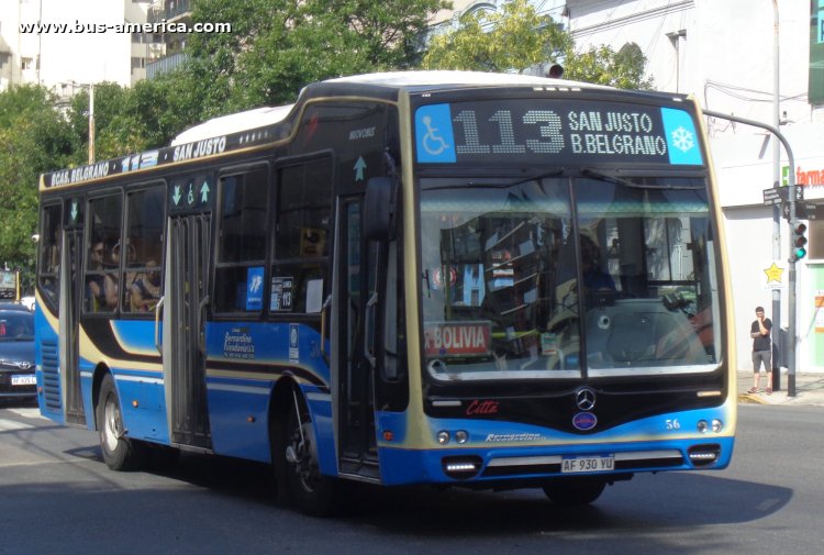 Mercedes-Benz OH 1621 L SB - Nuovobus Cittá PH 68 - Bernardino Rivadavia
AF 930 YU

Línea 113 (Buenos Aires), interno 56
