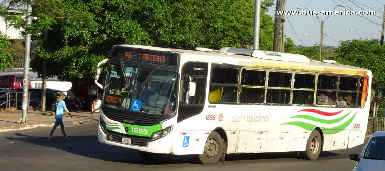 Mercedes-Benz OF 1722 - CAIO Apache Vip (en Paraguay) - San Isdro
STU 059

Línea 48 (Asunción), interno 1659
