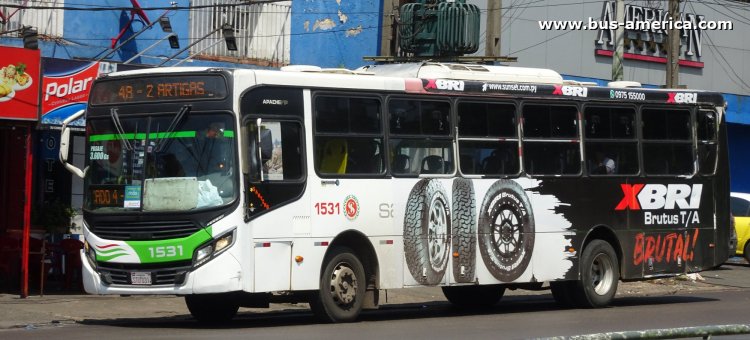 Mercedes-Benz OF 1722 - CAIO Apache Vip (en Paraguay) - San Isdro
STU 031

Línea 48 (Asunción), interno 1531
