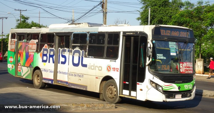 Mercedes-Benz OF 1722 - CAIO Apache Vip (en Paraguay) - San Isdro
STU 012

Línea 51 (Asunción), interno 1512

