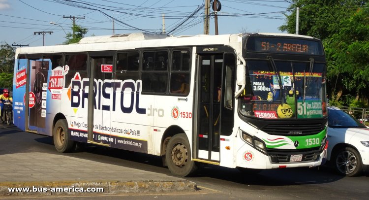 Mercedes-Benz OF 1722 - CAIO Apache Vip (en Paraguay) - San Isdro
STU 030

Línea 51 (Asunción), interno 1530
