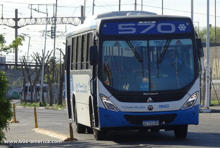 Agrale MA 15.0 - Marcopolo Novo Torino - Gral. Tomas Guido
AE 721 KP

Línea 570 (Pdo. Avellaneda), interno 9661
