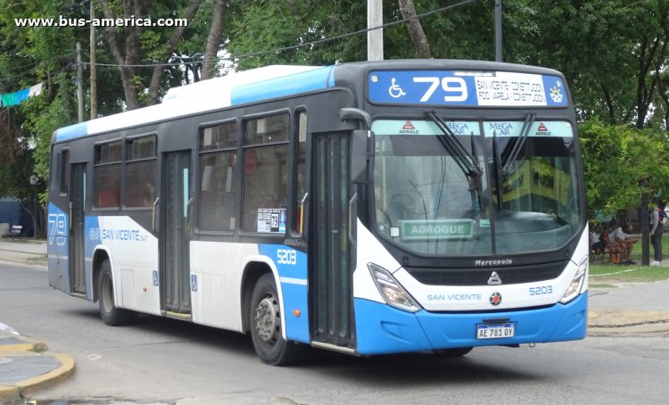 Agrale MT 17.0 LE - Marcopolo Novo Torino - San Vicente
AE 781 OY
[url=https://bus-america.com/galeria/displayimage.php?pid=59683]https://bus-america.com/galeria/displayimage.php?pid=59683[/url]

Línea 79 (Buenos Aires - fraccionamiento dentro de la Prov. Buenos Aires), interno 5203
