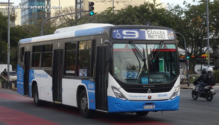 Agrale MT 17.0 LE - Marcopolo Novo Torino - Gral. Tomás Guido
AE 624 WK

Línea 9 (Buenos Aires), interno 9046
