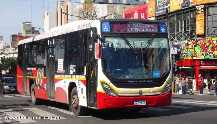 Mercedes-Benz O 500 U - Marcopolo Novo Torino Low Entry T347 - Nueva Chicago
AF 372 US

Línea 80 (Buenos Aires), interno 12
