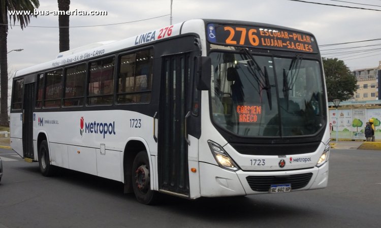 Mercedes-Benz OF 1721 - Marcopolo Novo Torino - Metropol , Cía.Isleña
AE 602 HP

Línea 276 (Prov.Buenos Aires), interno 1723
