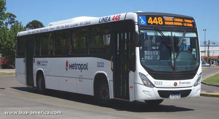 Mercedes-Benz OF 1721 L - Marcopolo New Torino - Metropol , Exp. Gral. Sarmiento
AE 896 TC
[url=https://bus-america.com/galeria/displayimage.php?pid=54918]https://bus-america.com/galeria/displayimage.php?pid=54918[/url]

Línea 448 (Prov. Buenos Aires), interno 3222
