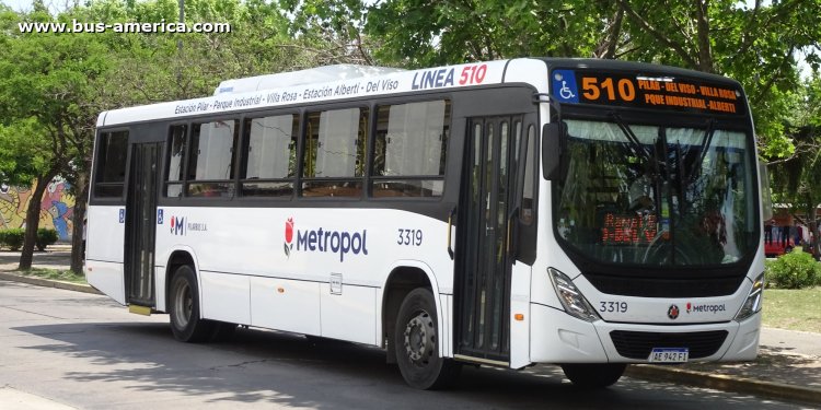 Mercedes-Benz OF 1721 L - Marcopolo Novo Torino - Metropol , Pilar Bus
AE 942 FI

Línea 510 (Pdo.Pilar), interno 3319
