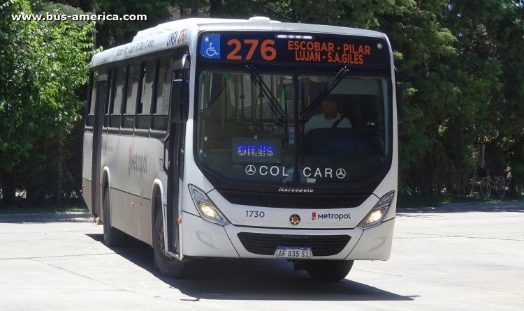 Mercedes-Benz OF 1721 L - Marcopolo Novo Torino - Metropol , Cía.Isleña
AF 835 SI

Línea 276 (Prov.Buenos Aires), interno 1730

