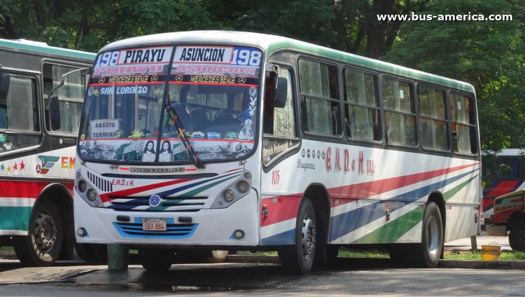Mercedes-Benz OF - Neobus Spectrum City (en Paraguay) - EMDeH , Pirayuense
OBX 884
[url=https://bus-america.com/galeria/displayimage.php?pid=51023]https://bus-america.com/galeria/displayimage.php?pid=51023[/url]

Línea 198 (Asunción), unidad 105

