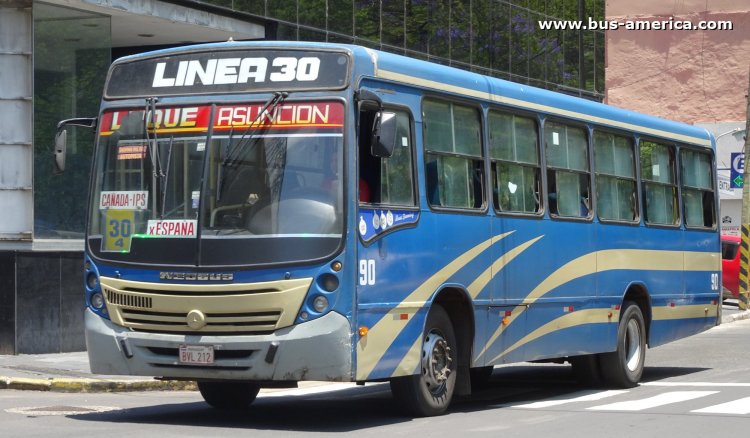 Mercedes-Benz OF 1418 - Neobus Mega (en Paraguay) - Vanguardia
BVL 212

Línea 30 (Asunción), interno 90
