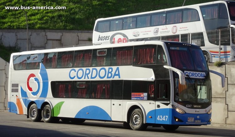 Scania K 400 B - Metalsur Starbus 3 405 - Cordoba
AB 354 VY

Córdoba (Prov. Córdoba), patente provincial 2253, interno 4347
