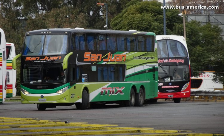 Scania K 400 B - Metalsur Starbus 3 405 - Attes. San Juan
AB 053 RR
[url=https://bus-america.com/galeria/displayimage.php?pid=60512]https://bus-america.com/galeria/displayimage.php?pid=60512[/url]

Attes. San Juan, interno 217
