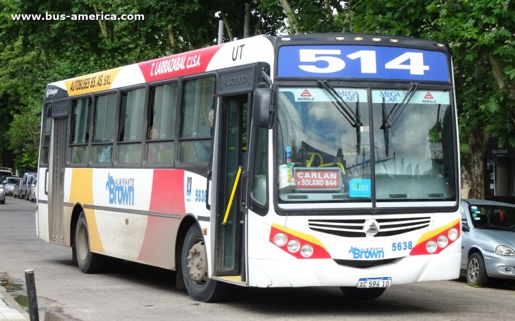 Agrale MA 15.0 - Metalpar Tronador 2010 - UT Larrazabal , Autobuses Bs.As.
AC 594 IO

Línea 514 (Pdo. Alte. Brown), interno 5638
