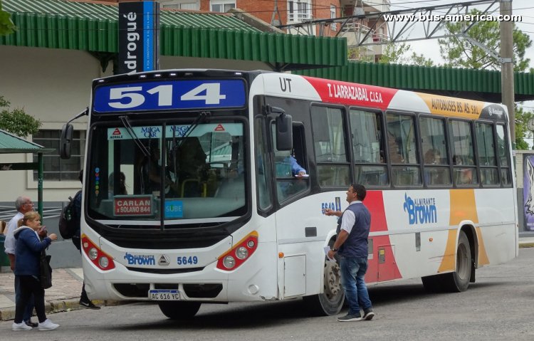 Agrale MA 15.0 - Metalpar Tronador Nueva Generación - UT Larrazabal , Autobuses Bs.As.
AC 616 YA
[url=https://bus-america.com/galeria/displayimage.php?pid=52822]https://bus-america.com/galeria/displayimage.php?pid=52822[/url]

Línea 514 (Pdo. Alte. Brown), interno 5649
