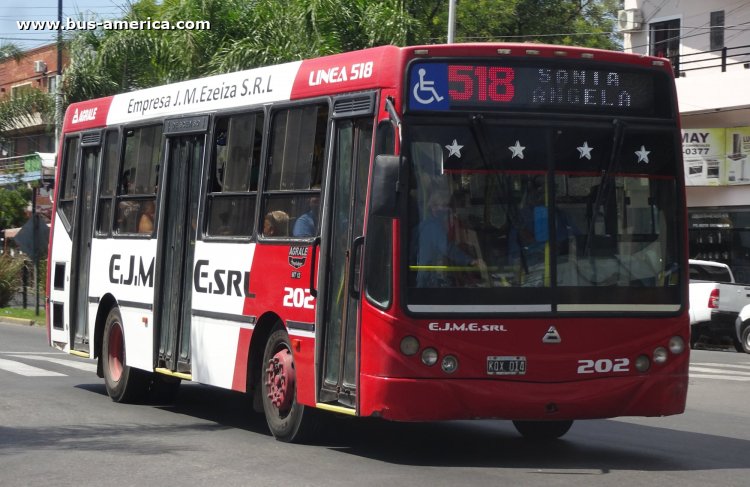 Agrale MT 12.0 LE - Metalpar Iguazú 2010 - EJME
LQX 014

Línea 518 (Pdo. Ezeiza), interno 202
