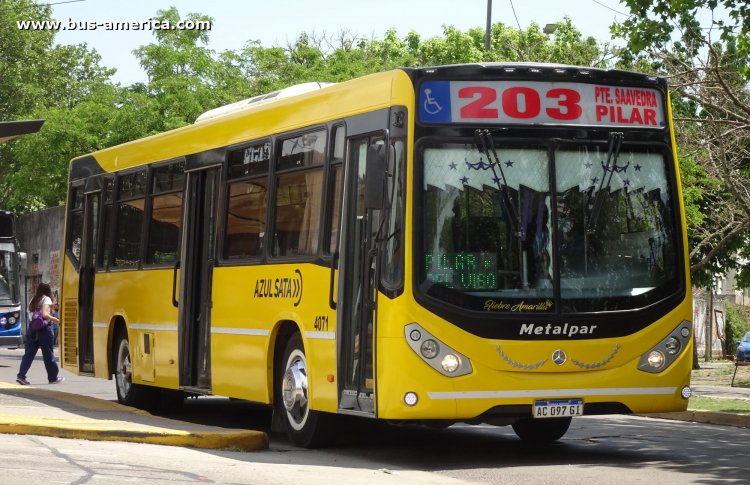 Mercedes-Benz O 500 U - Metalpar Iguazú Nueva Generación - Azúl
AC 097 GI
[url=https://bus-america.com/galeria/displayimage.php?pid=56131]https://bus-america.com/galeria/displayimage.php?pid=56131[/url]

Línea 203 (Buenos Aires), interno 4071
