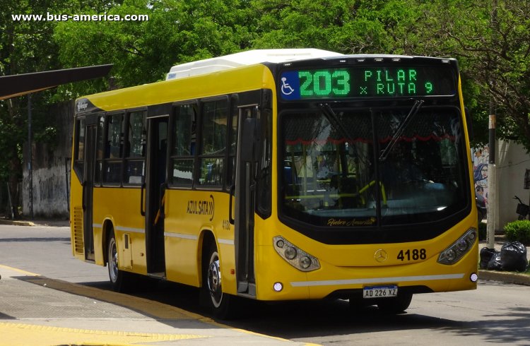 Mercedes-Benz O 500 U - Metalpar Iguazú Nueva Generación - Azúl
AD 226 XZ
[url=https://bus-america.com/galeria/displayimage.php?pid=56148]https://bus-america.com/galeria/displayimage.php?pid=56148[/url]

Línea 203 (Buenos Aires), interno 4188
