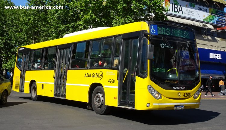 Mercedes-Benz O 500 U - Metalpar Iguazú Nueva Generación - Azúl
AD 637 QB

Línea 203 (Prov. Buenos Aires), interno 4268

