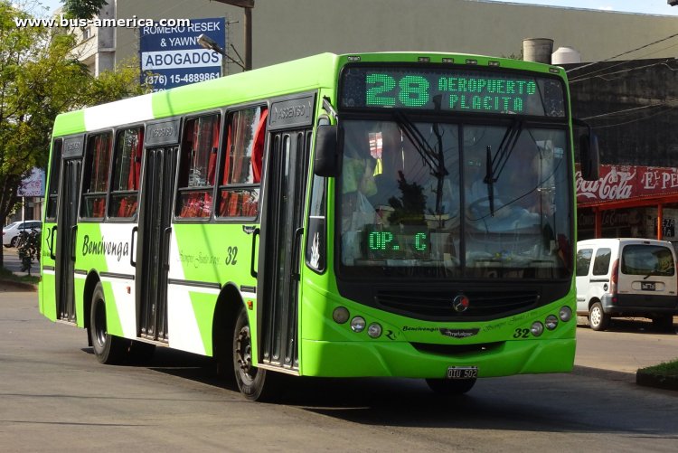 Mercedes-Benz OF 1418 - Metalpar Tronador - Bencivenga , Río Uruguay
OIU 502

Línea 28 (Posadas), interno 32
