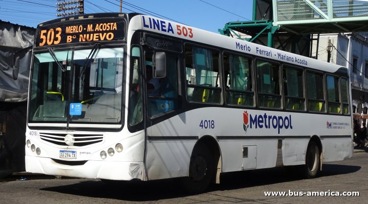 Mercedes-Benz OF 1519 - Metalpar Tronador 2010 - Metropol
AA 294 TX

Línea 503 (Pdo. Merlo), interno 4018
