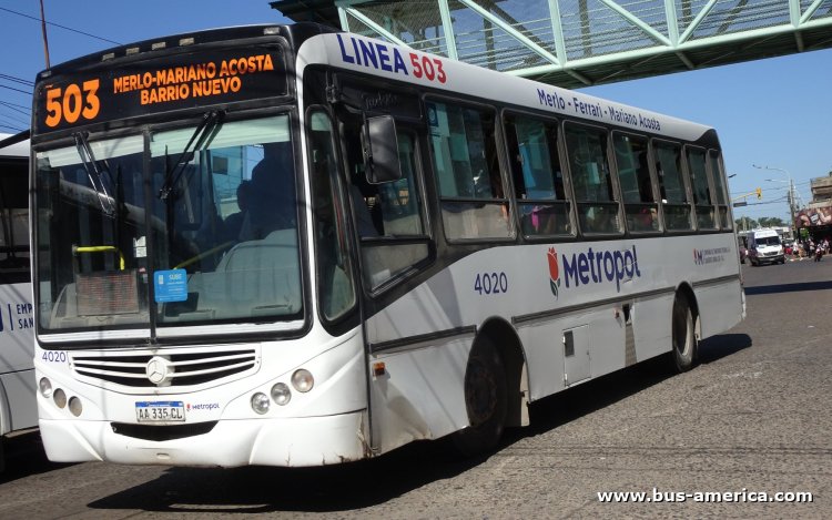 Mercedes-Benz OF 1519 - Metalpar Tronador 2010 - Metropol
AA 335 CL

Línea 503 (Pdo. Merlo), interno 4020
