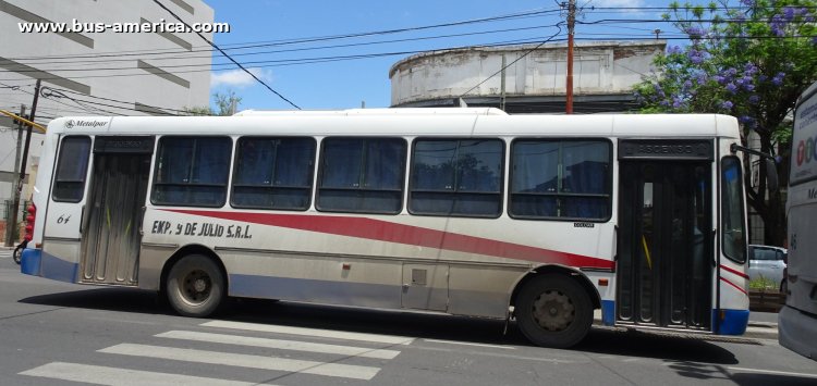 Mercedes-Benz OF 1519 - Metalpar Tronador 2010 - 9 de Julio
AA 646 XX
[url=https://bus-america.com/galeria/displayimage.php?pid=67699]https://bus-america.com/galeria/displayimage.php?pid=67699[/url]

Línea 21 (Prov.Sgo.del Estero), interno 64
