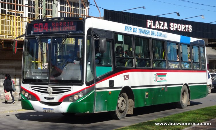 Mercedes-Benz OF 1621 - Metalpar Tronador 2010 - E.T.Del Sur
AB 354 IY

Línea 504 (Pdo. P.Perón), interno 129
