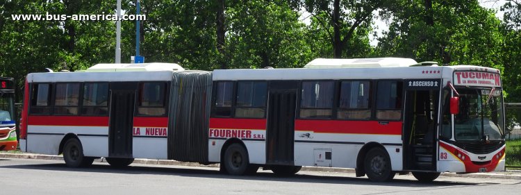 Mercedes-Benz OF 1722 (Colcar BA 2522 MD) - Metalpar Tronador 2010 - ERSA
KVD 727

La Nueva Fournier (Prov.Tucumán), interno 83
